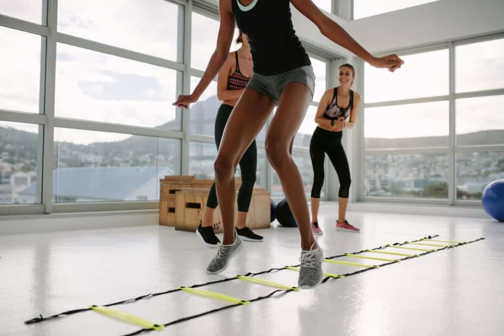 Agility Ladder is used to help speed your feet up - what are the components of physical fitness