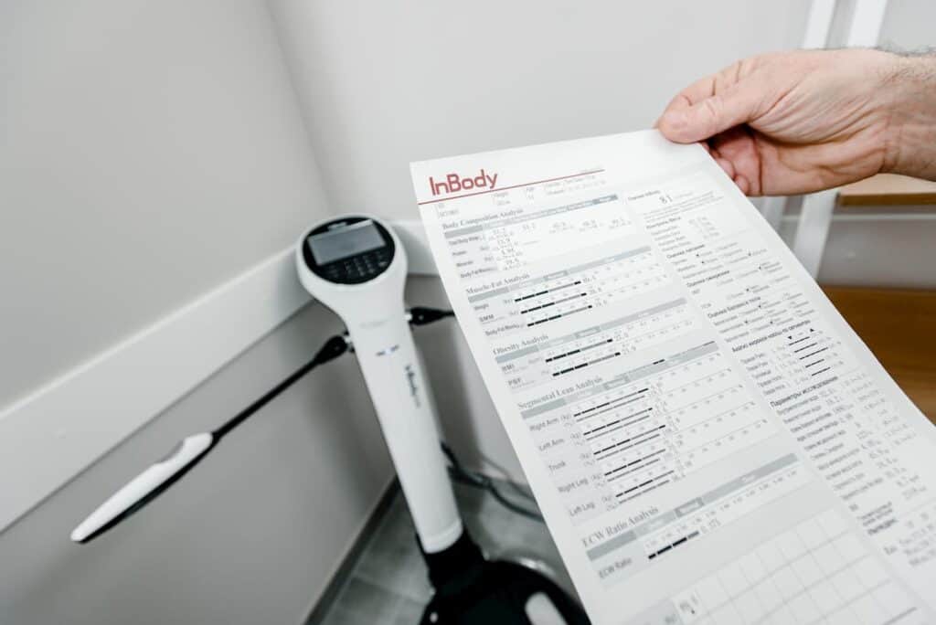 Results of bioelectrical impedance analysis test with body composition - what are the components of physical fitness