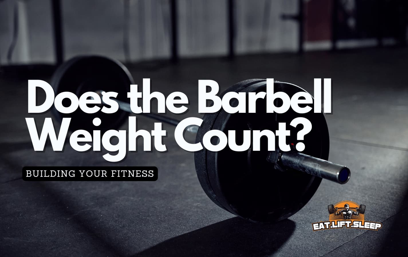 Barbell sitting on the floor at a CrossFit gym